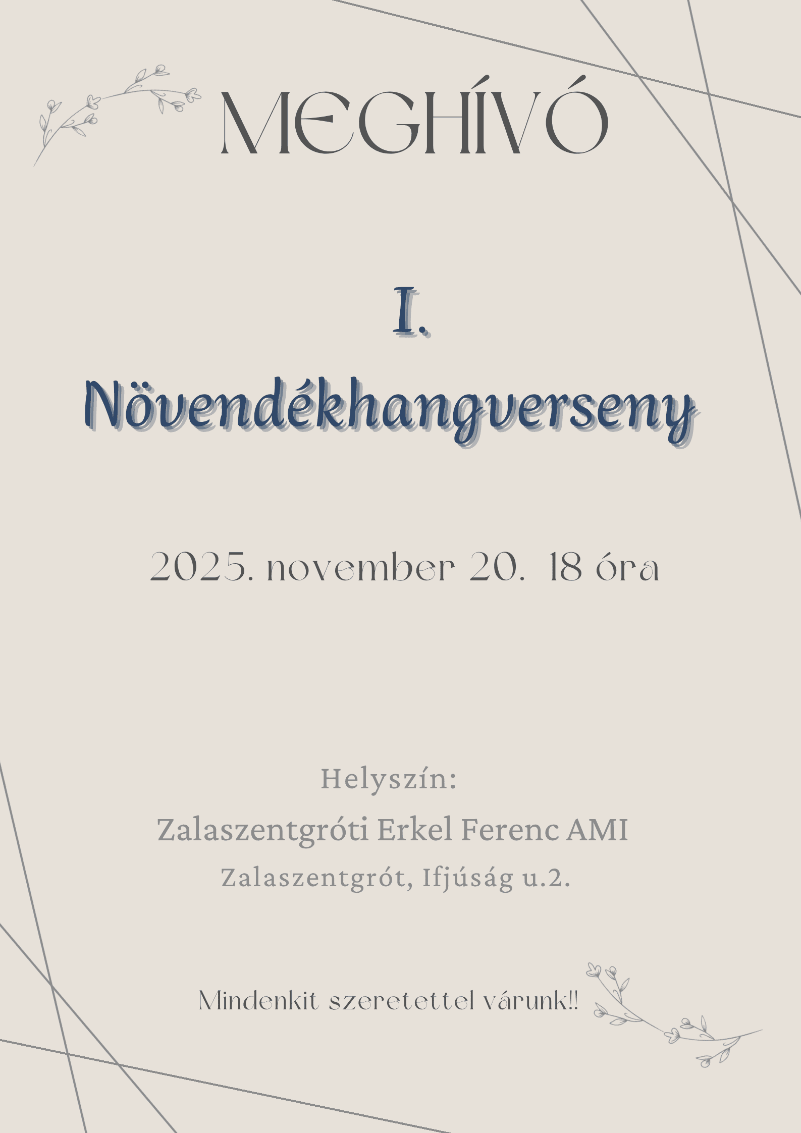 I.Növendékhangverseny